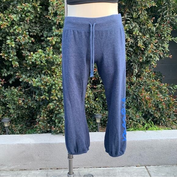 Victoria's Secret Soft Blue Sequins V. Secret Logo Small Drawstring Joggers - Picture 3 of 15
